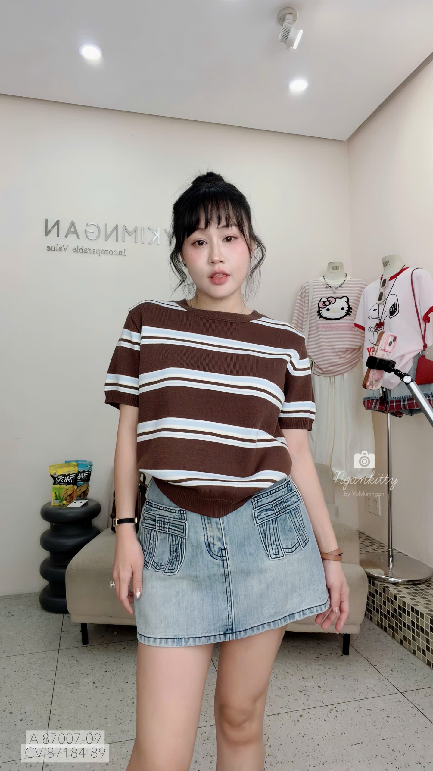 CHÂN VÁY JEAN TÚI NGƯỢC NƠ - Hình ảnh 4