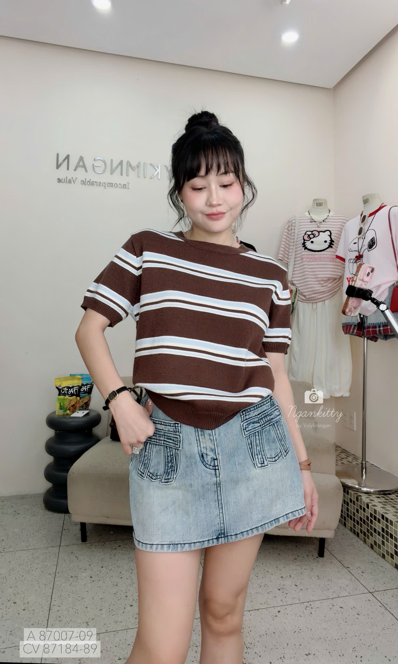 CHÂN VÁY JEAN TÚI NGƯỢC NƠ - Hình ảnh 9