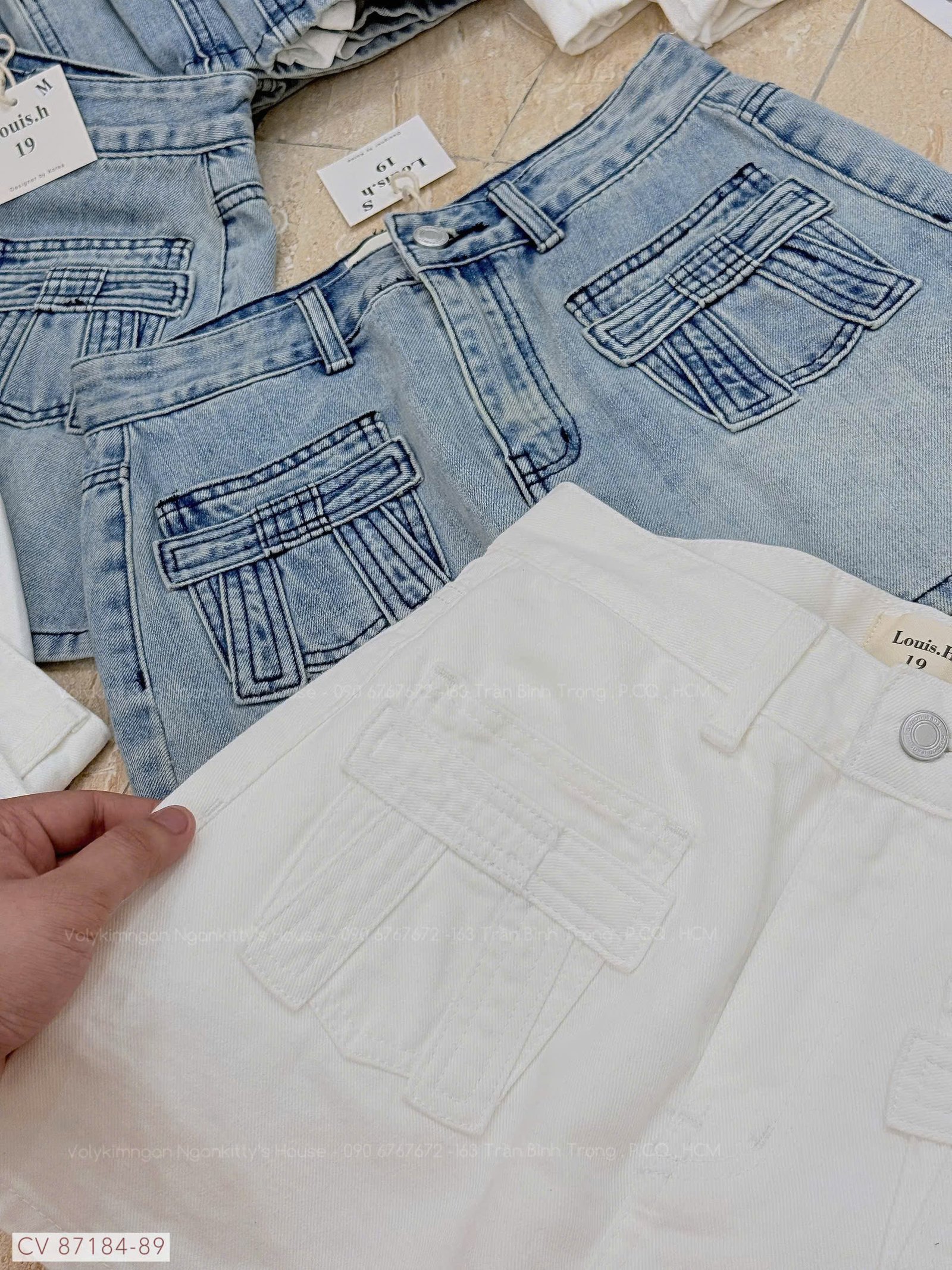 CHÂN VÁY JEAN TÚI NGƯỢC NƠ - Hình ảnh 11