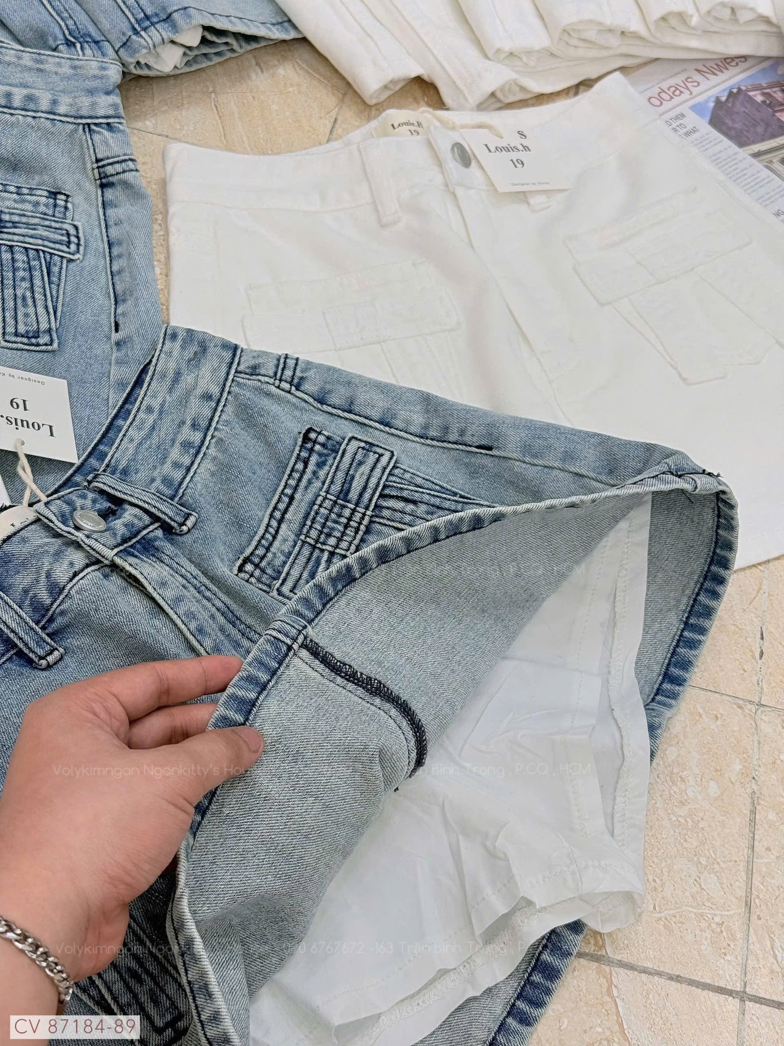 CHÂN VÁY JEAN TÚI NGƯỢC NƠ - Hình ảnh 7