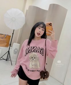 ÁO MONTEGI CHÓ GANNI HỒNG