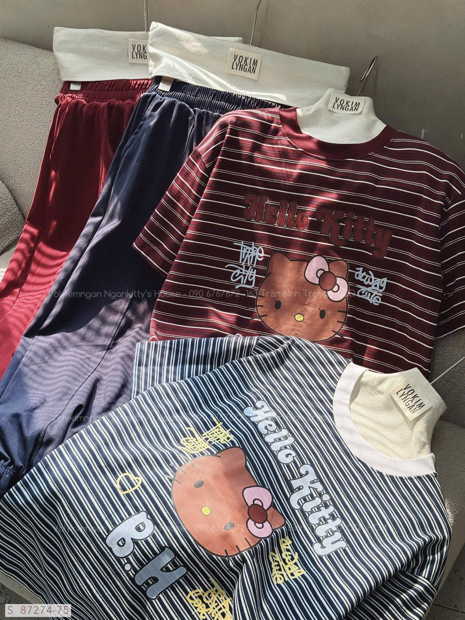 SET HELLOKITTY SỌC QUẦN POM - Hình ảnh 9