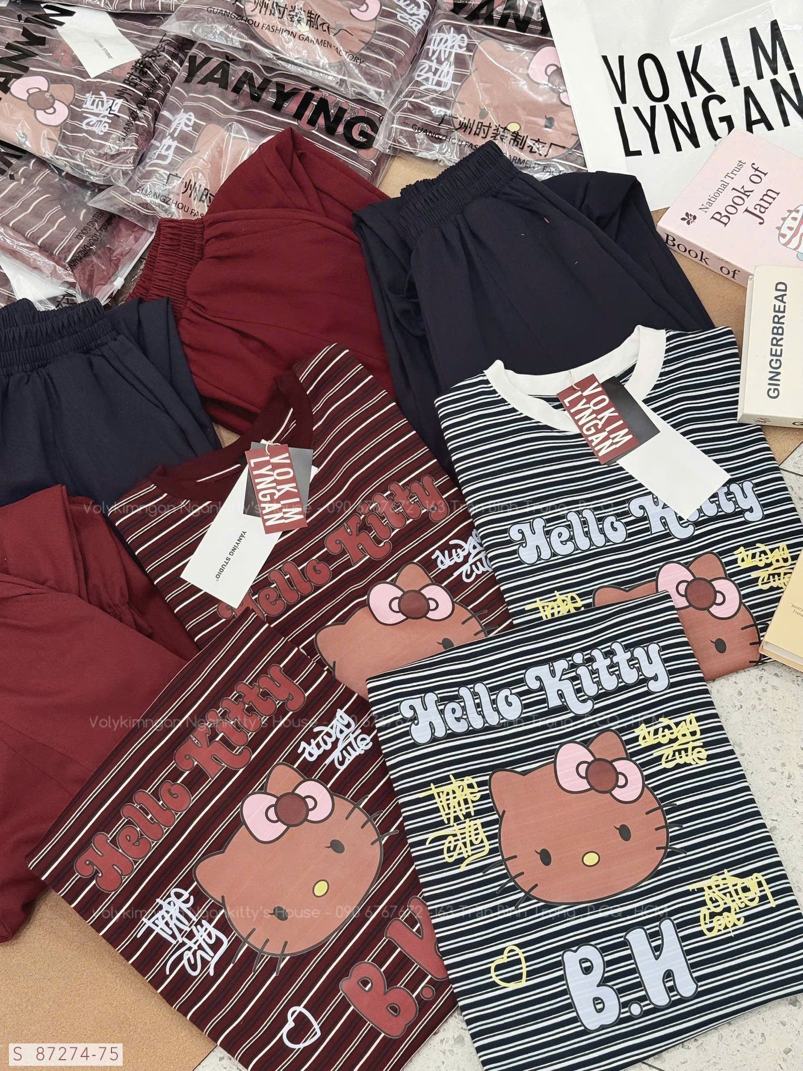 SET HELLOKITTY SỌC QUẦN POM - Hình ảnh 6