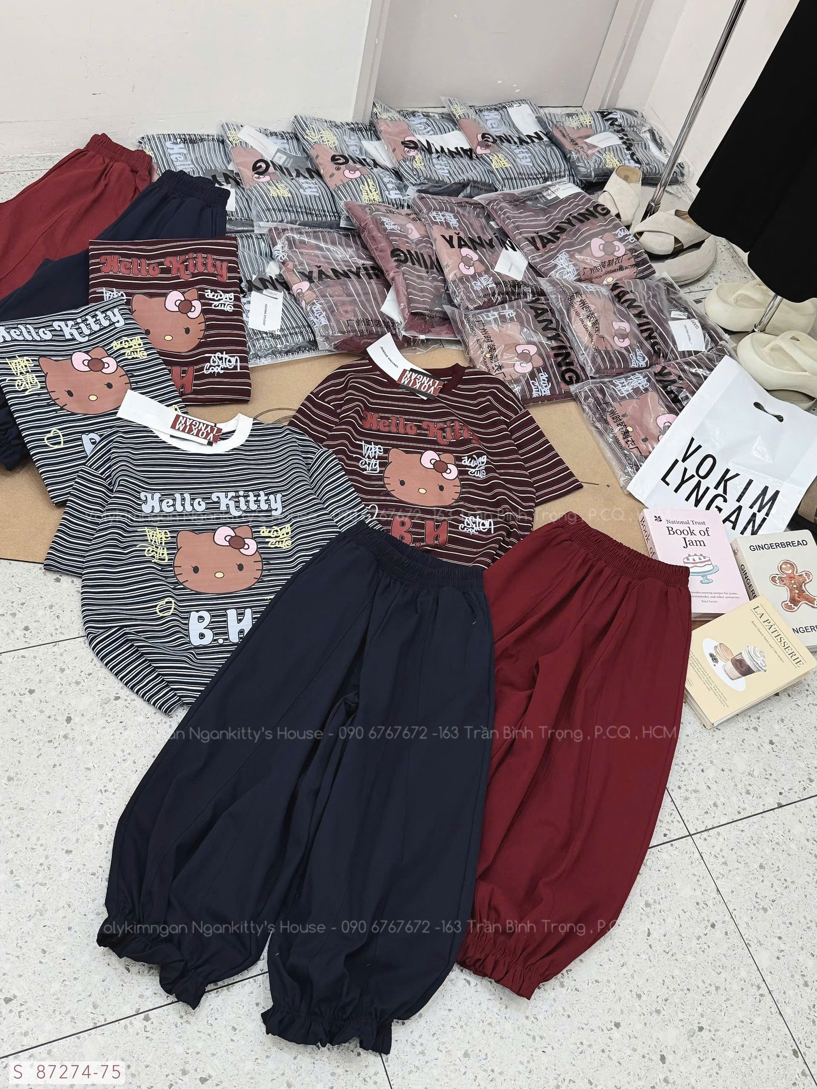 SET HELLOKITTY SỌC QUẦN POM - Hình ảnh 10