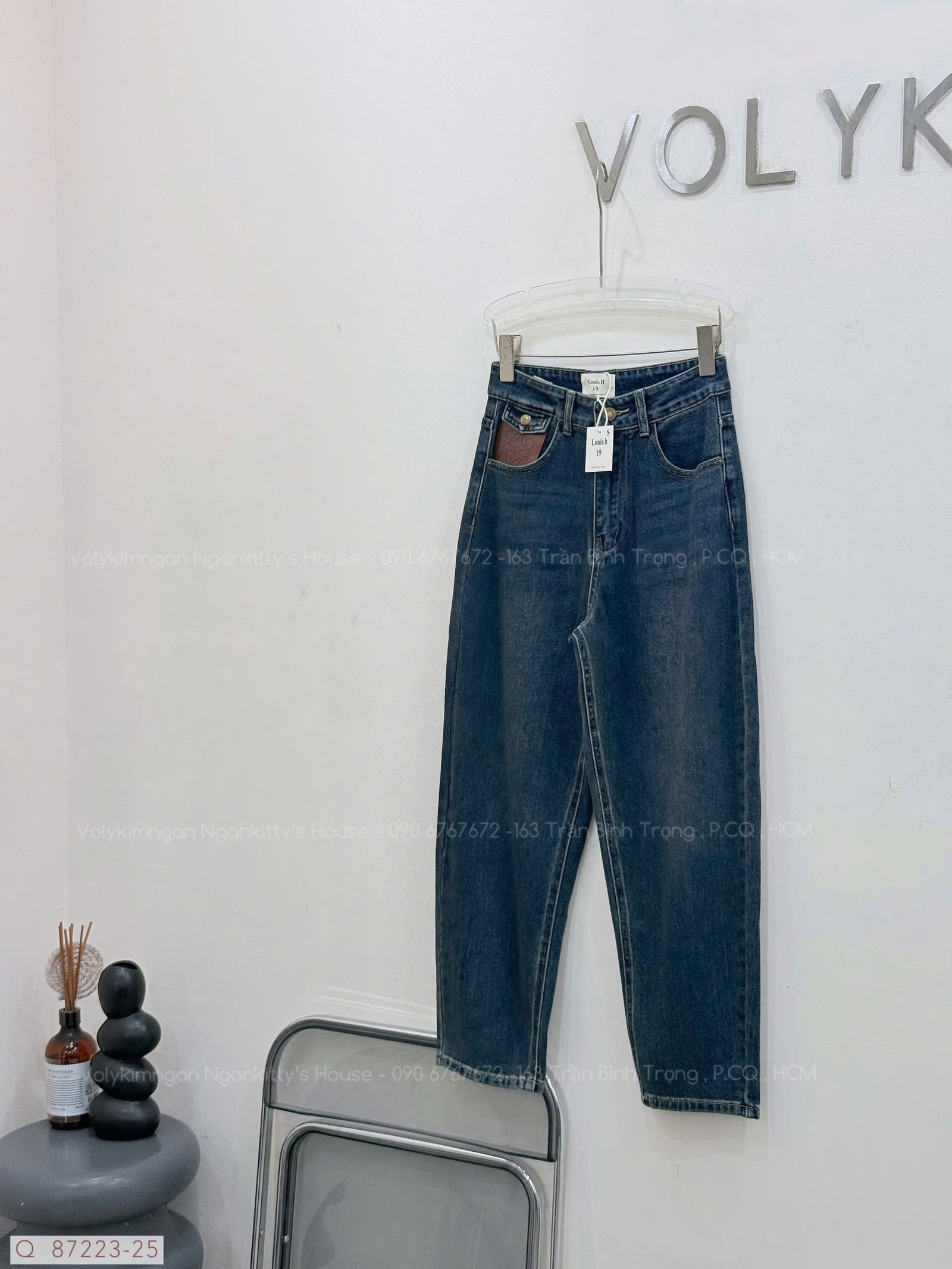 QUẦN JEAN BAGGY LOEWE MIX TÚI DA - Hình ảnh 3