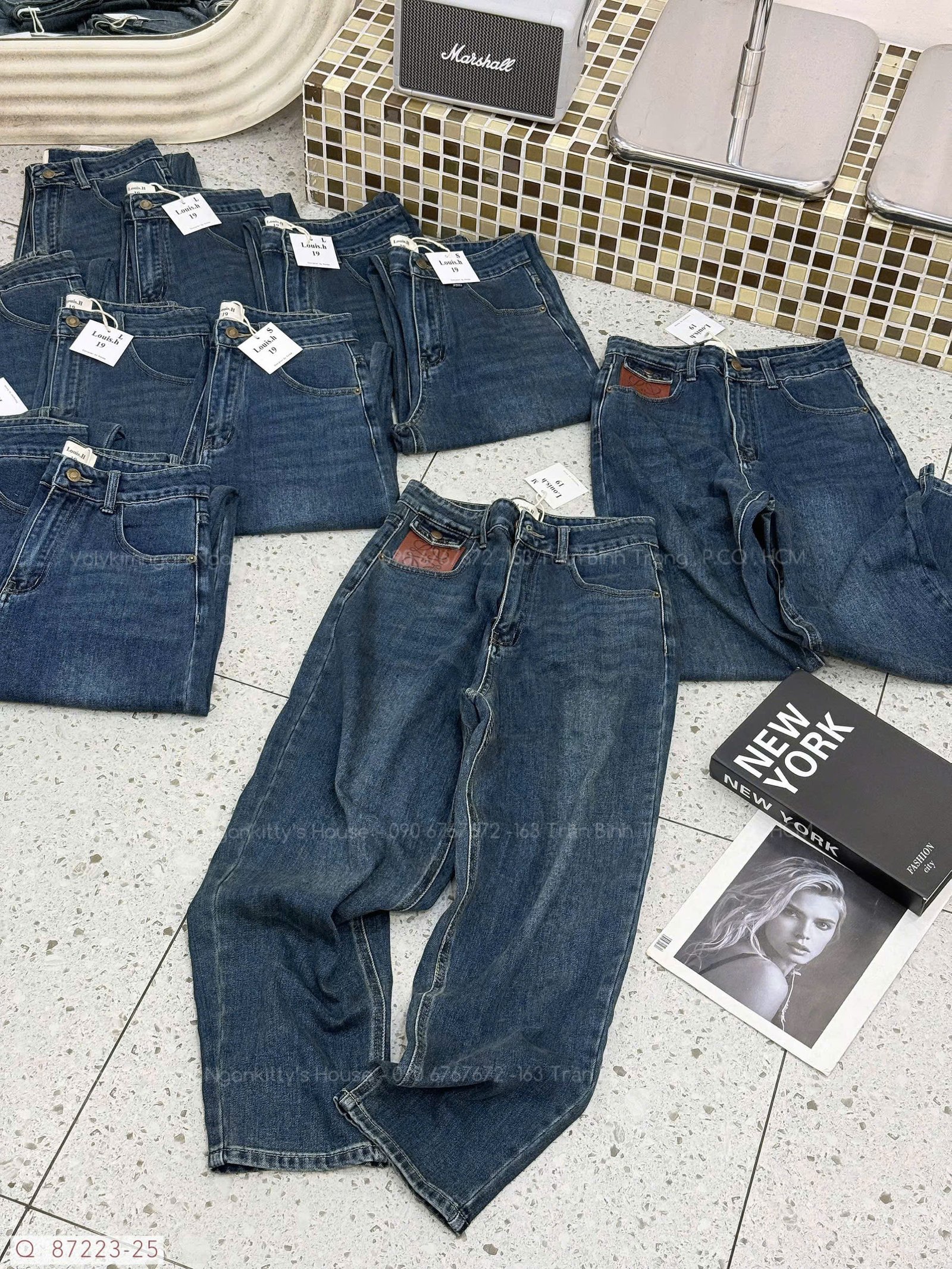 QUẦN JEAN BAGGY LOEWE MIX TÚI DA - Hình ảnh 4