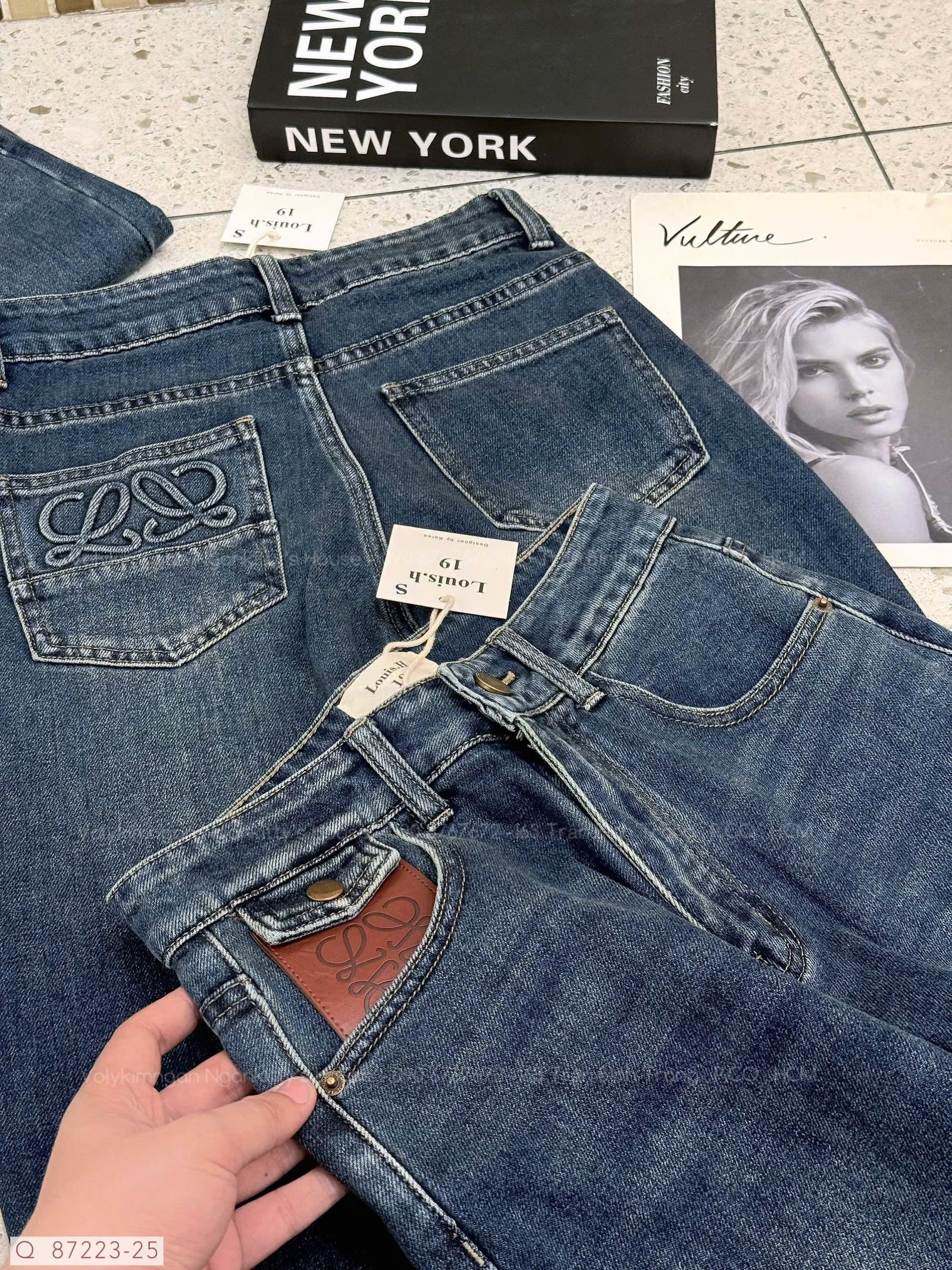 QUẦN JEAN BAGGY LOEWE MIX TÚI DA - Hình ảnh 5