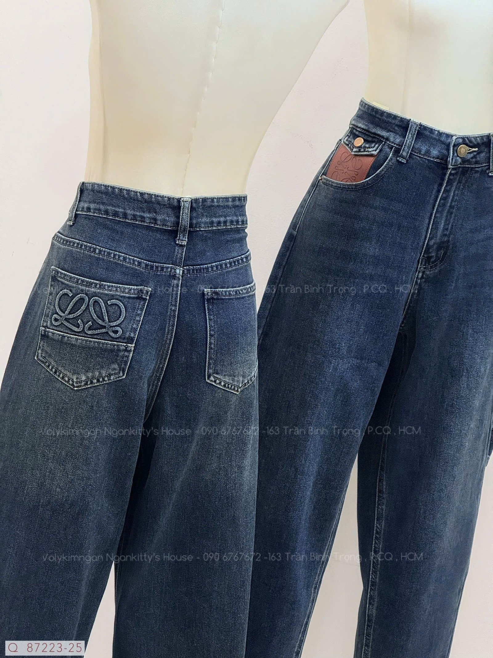 QUẦN JEAN BAGGY LOEWE MIX TÚI DA - Hình ảnh 6