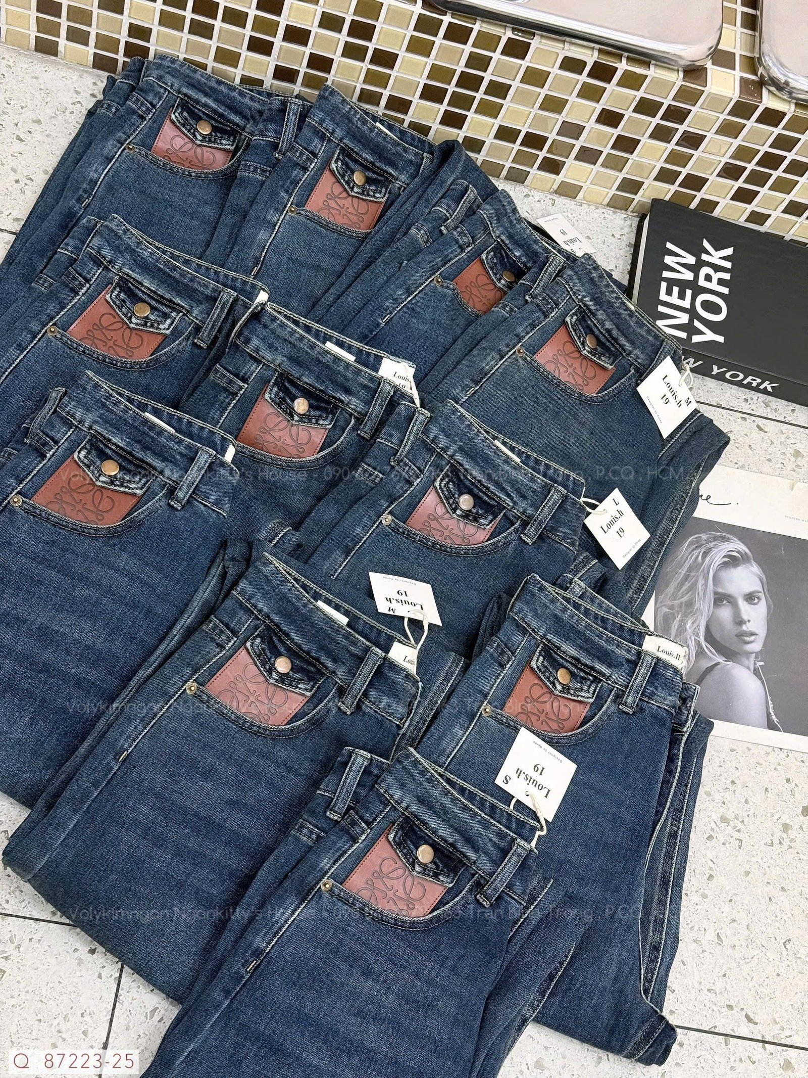 QUẦN JEAN BAGGY LOEWE MIX TÚI DA - Hình ảnh 7