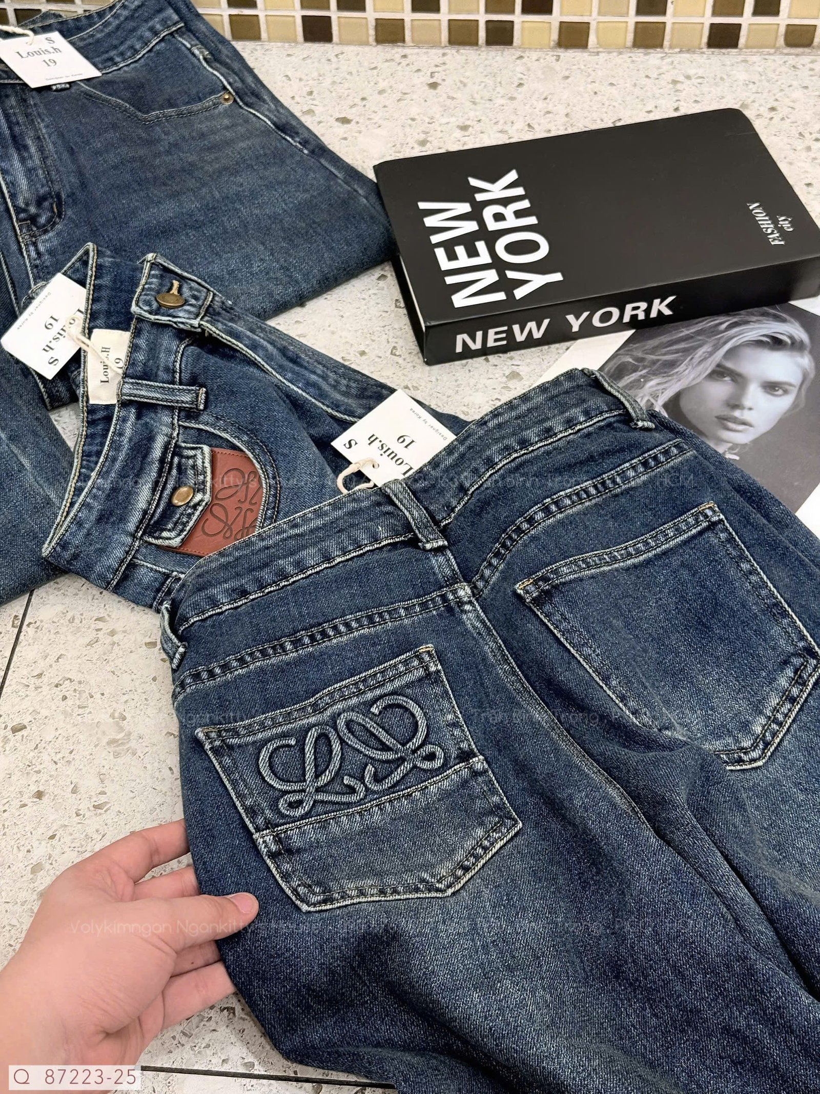 QUẦN JEAN BAGGY LOEWE MIX TÚI DA - Hình ảnh 8