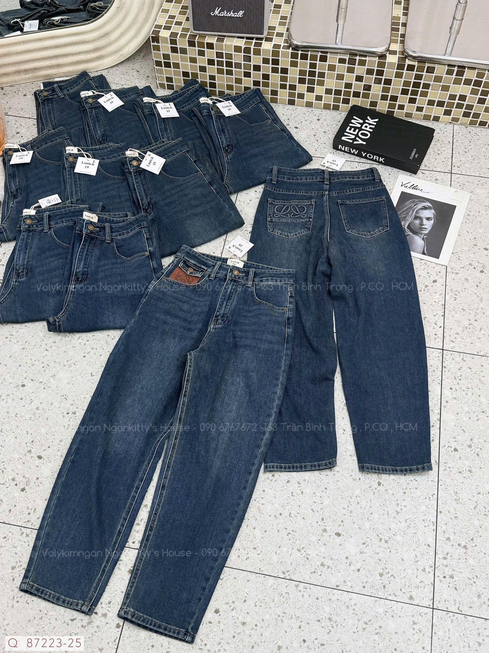 QUẦN JEAN BAGGY LOEWE MIX TÚI DA - Hình ảnh 2