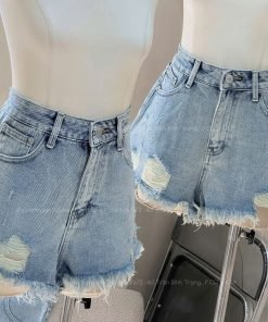QUẦN SHORT JEAN RÁCH LAI TƯA