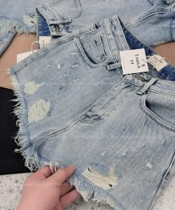 Alternative view of QUẦN SHORT JEAN RÁCH LAI TƯA