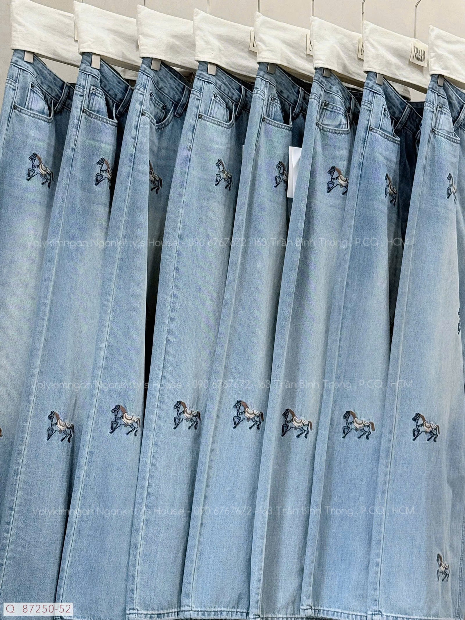 QUẦN JEAN SUÔNG NGỰA THÊU - Hình ảnh 5