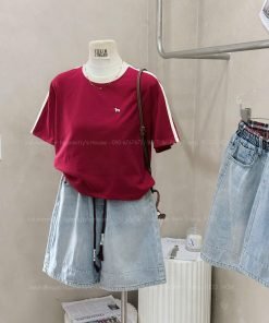 Alternative view of QUẦN SHORT JEAN NGỐ MIX CARO RÚT