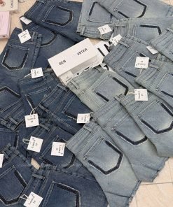 Alternative view of QUẦN SHORT JEAN MIX TÚI VIỀN ĐẬM