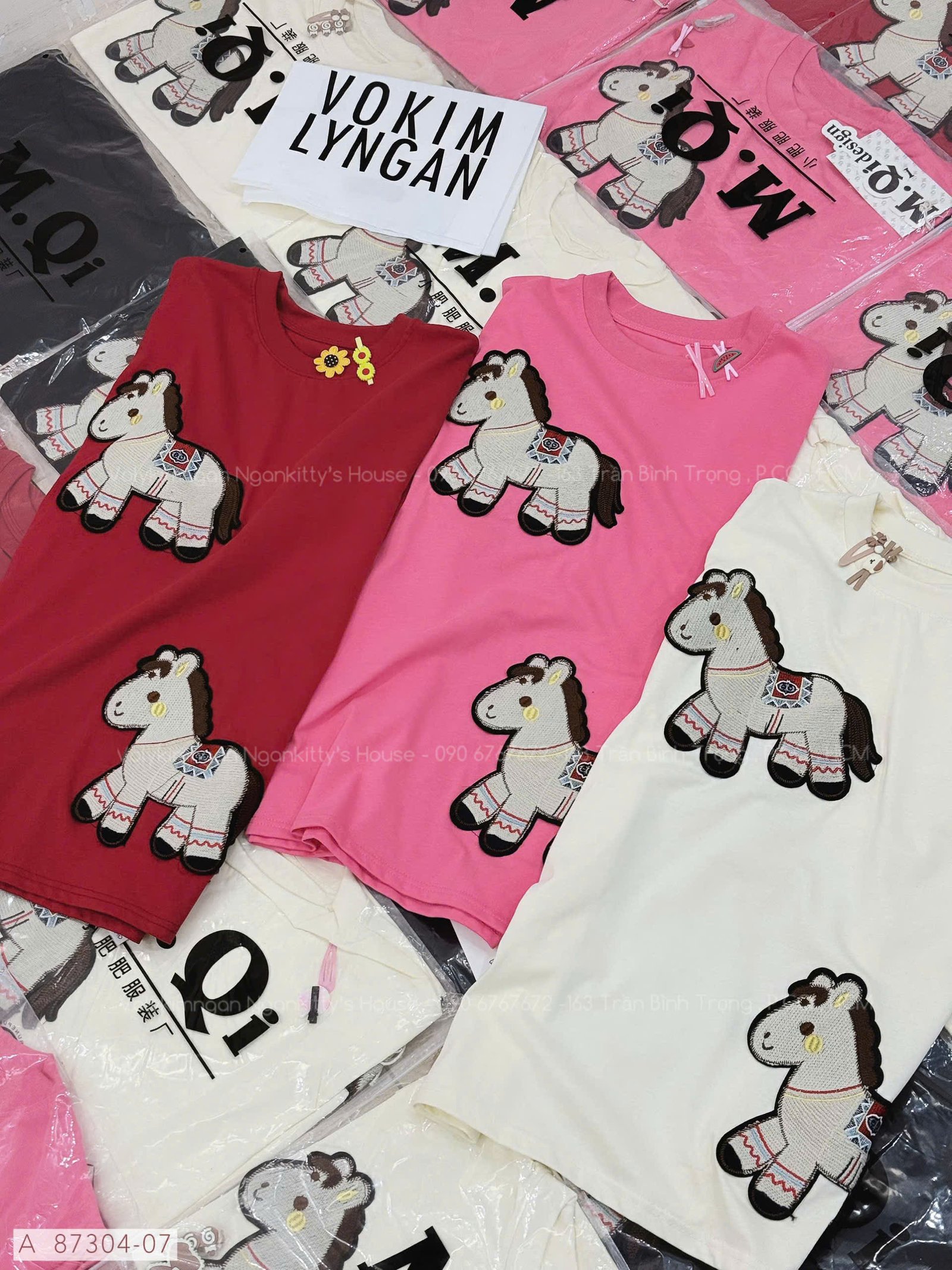 ÁO 2 NGỰA THÊU NỔI + KẸP TÓC - Hình ảnh 7