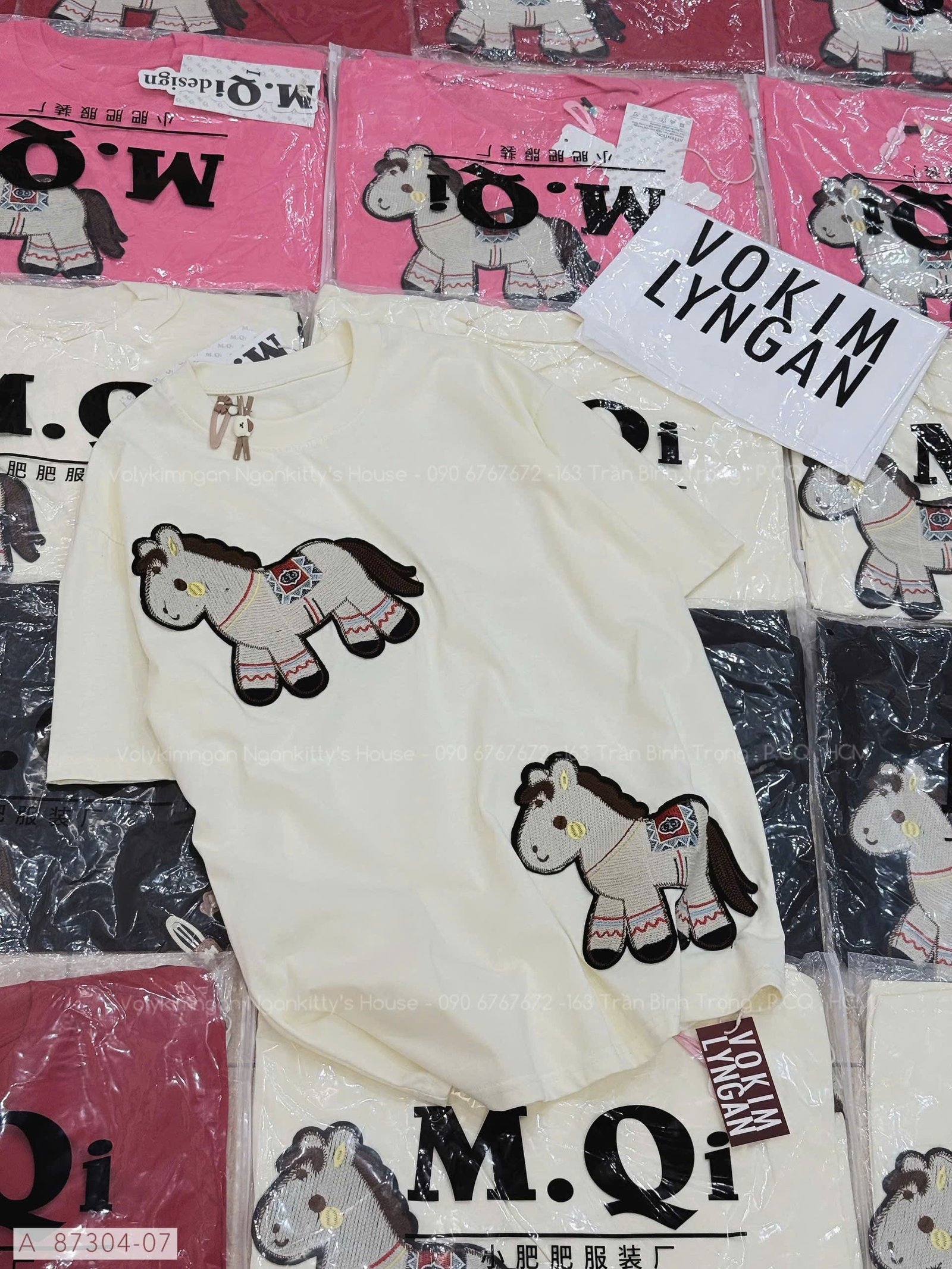 ÁO 2 NGỰA THÊU NỔI + KẸP TÓC - Hình ảnh 3