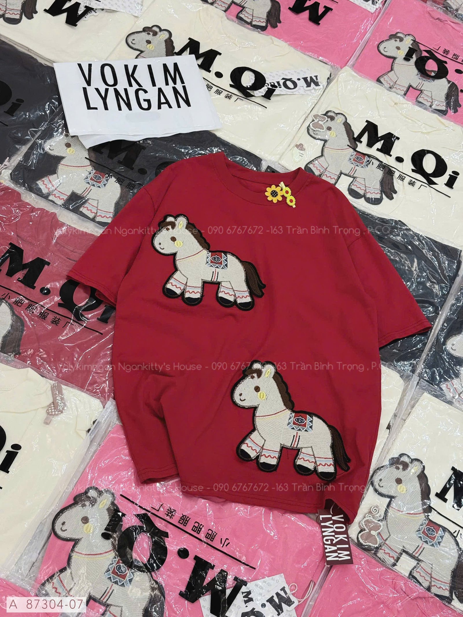 ÁO 2 NGỰA THÊU NỔI + KẸP TÓC - Hình ảnh 9