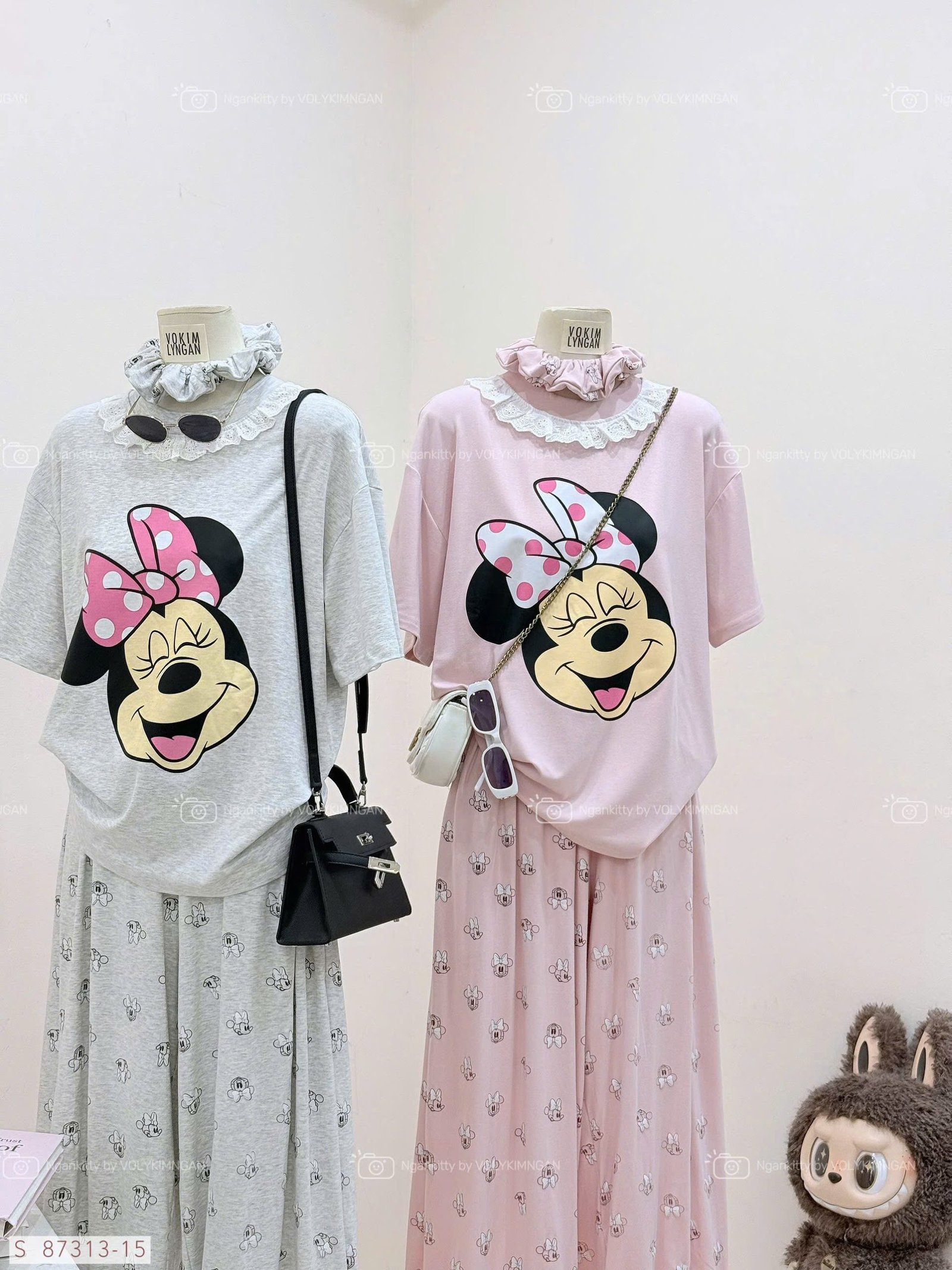 SET MINNIE CỔ REN QUẦN POM NƠ - Hình ảnh 8