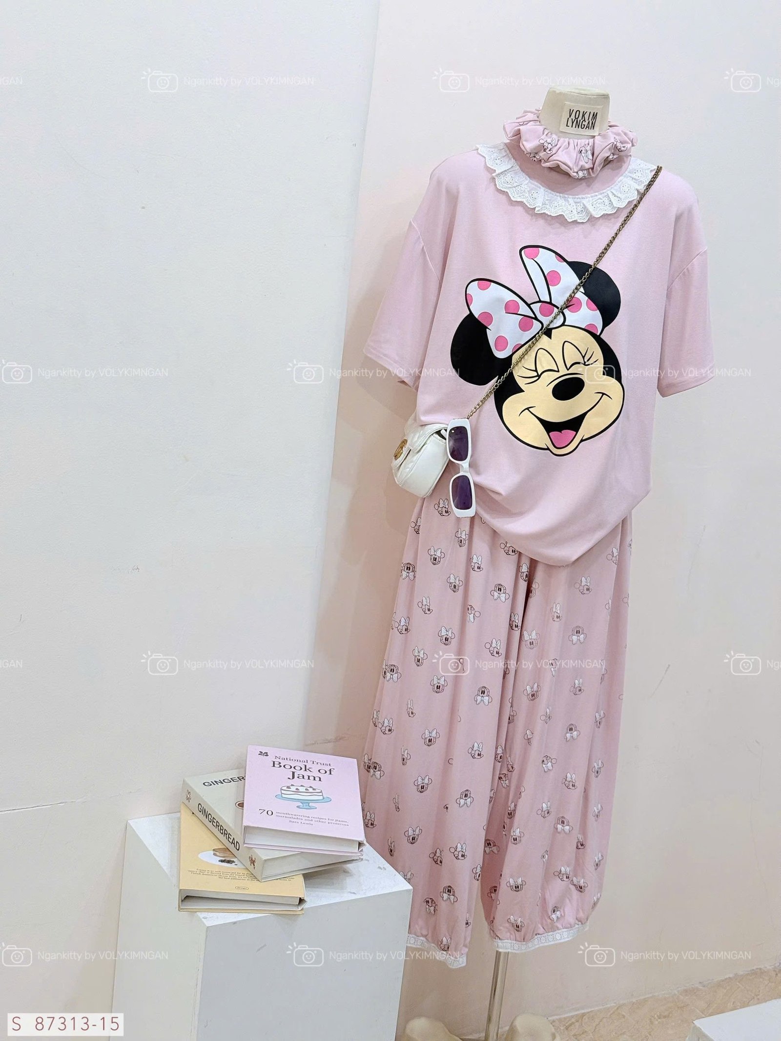 SET MINNIE CỔ REN QUẦN POM NƠ - Hình ảnh 9