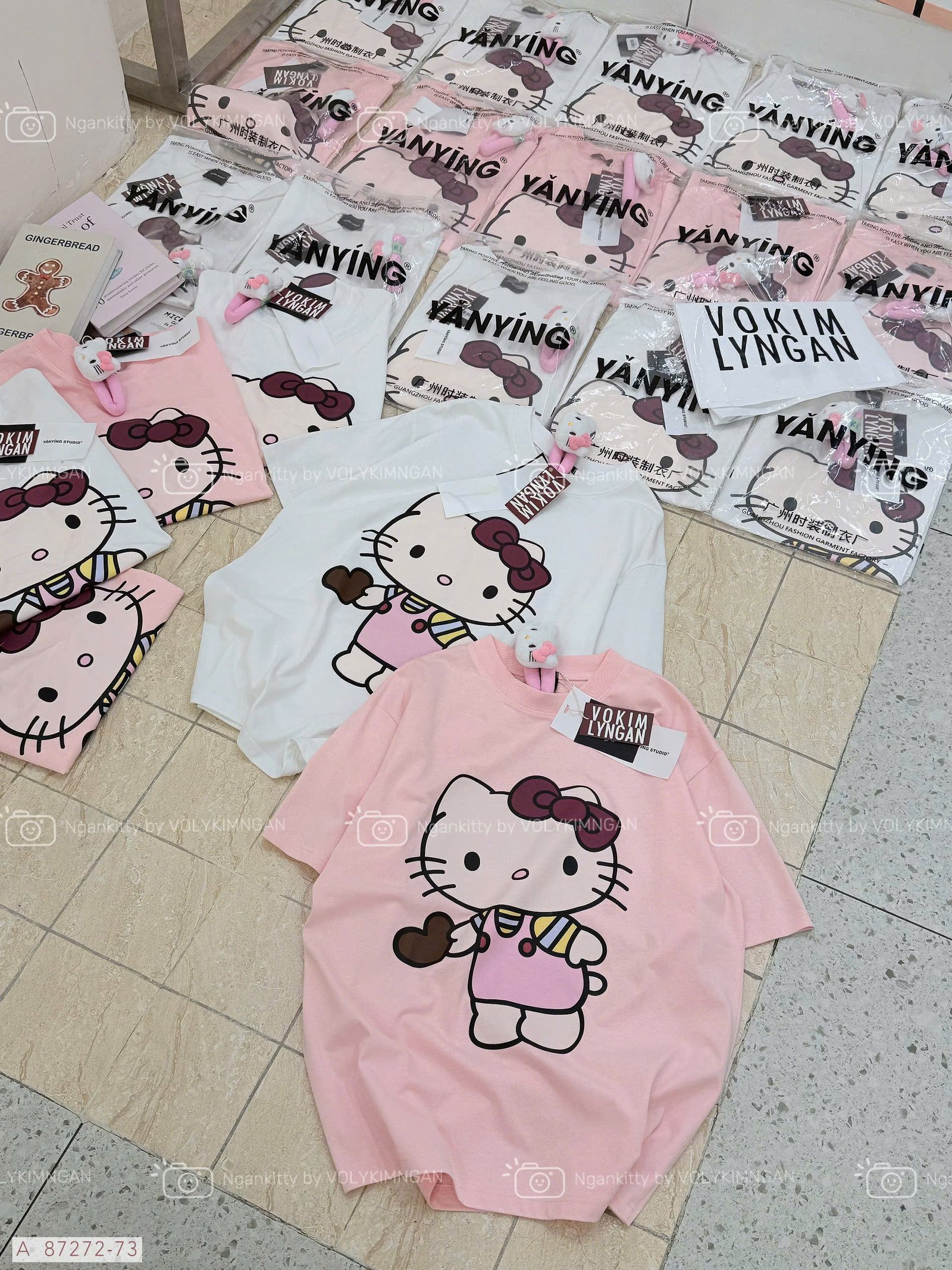 ÁO HELLOKITTY KÈM KẸP TÓC