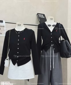 ÁO TD CADIGAN LOGO POLO