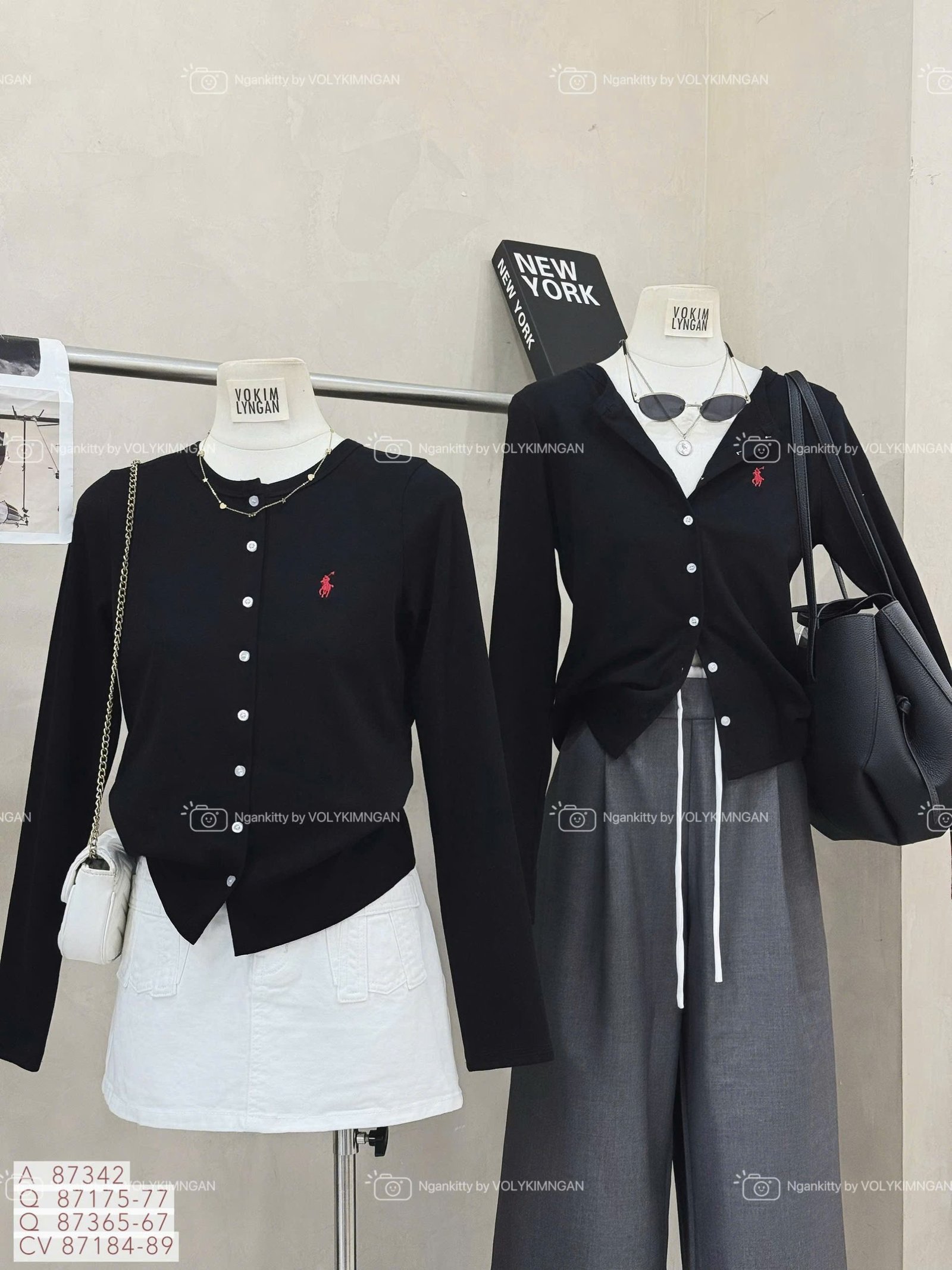 ÁO TD CADIGAN LOGO POLO