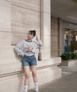 ÁO TD NGỰA SỌC VIỀN CỔ