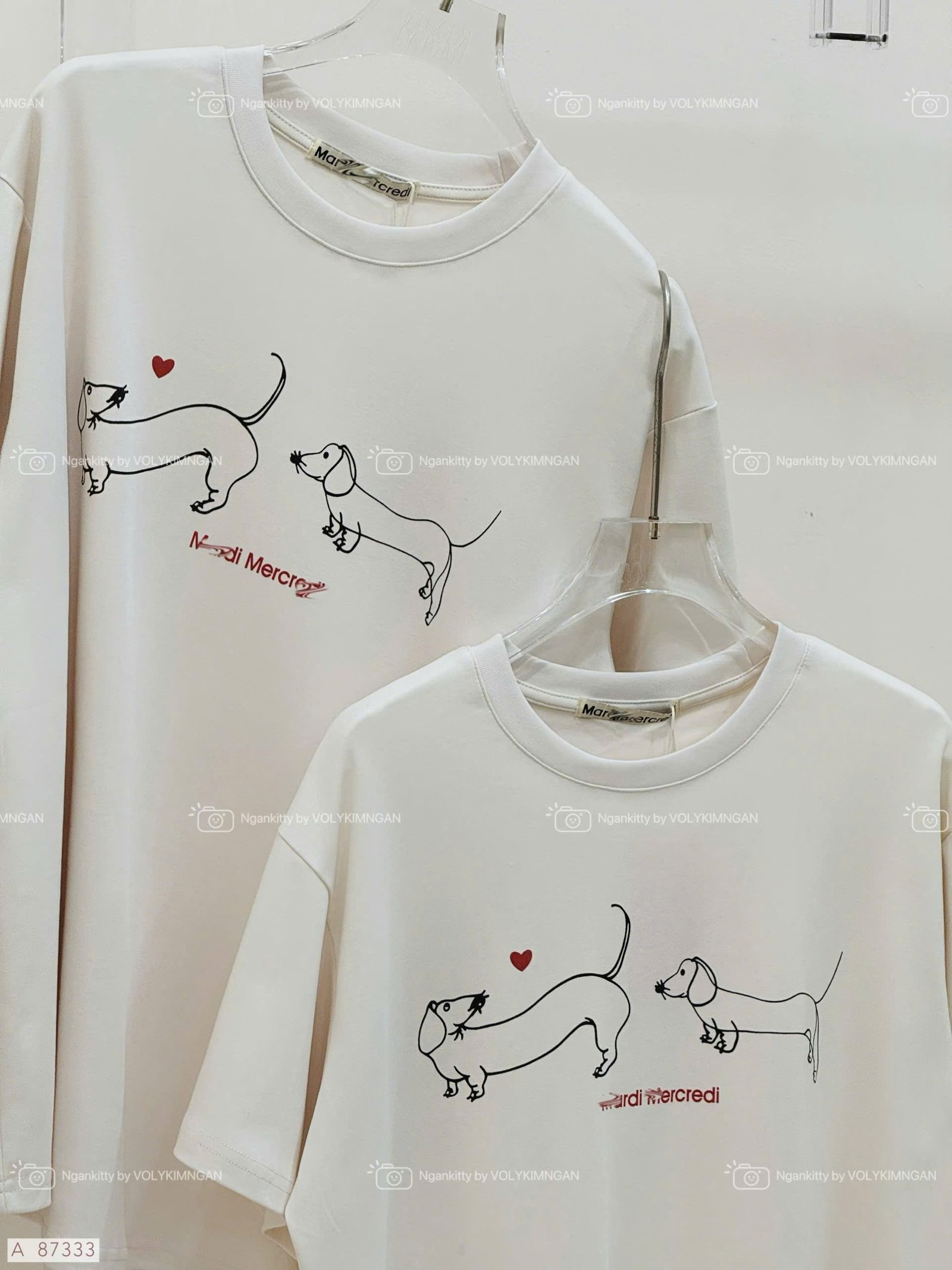 ÁO 2 CHÓ LẠP XƯỞNG TIM