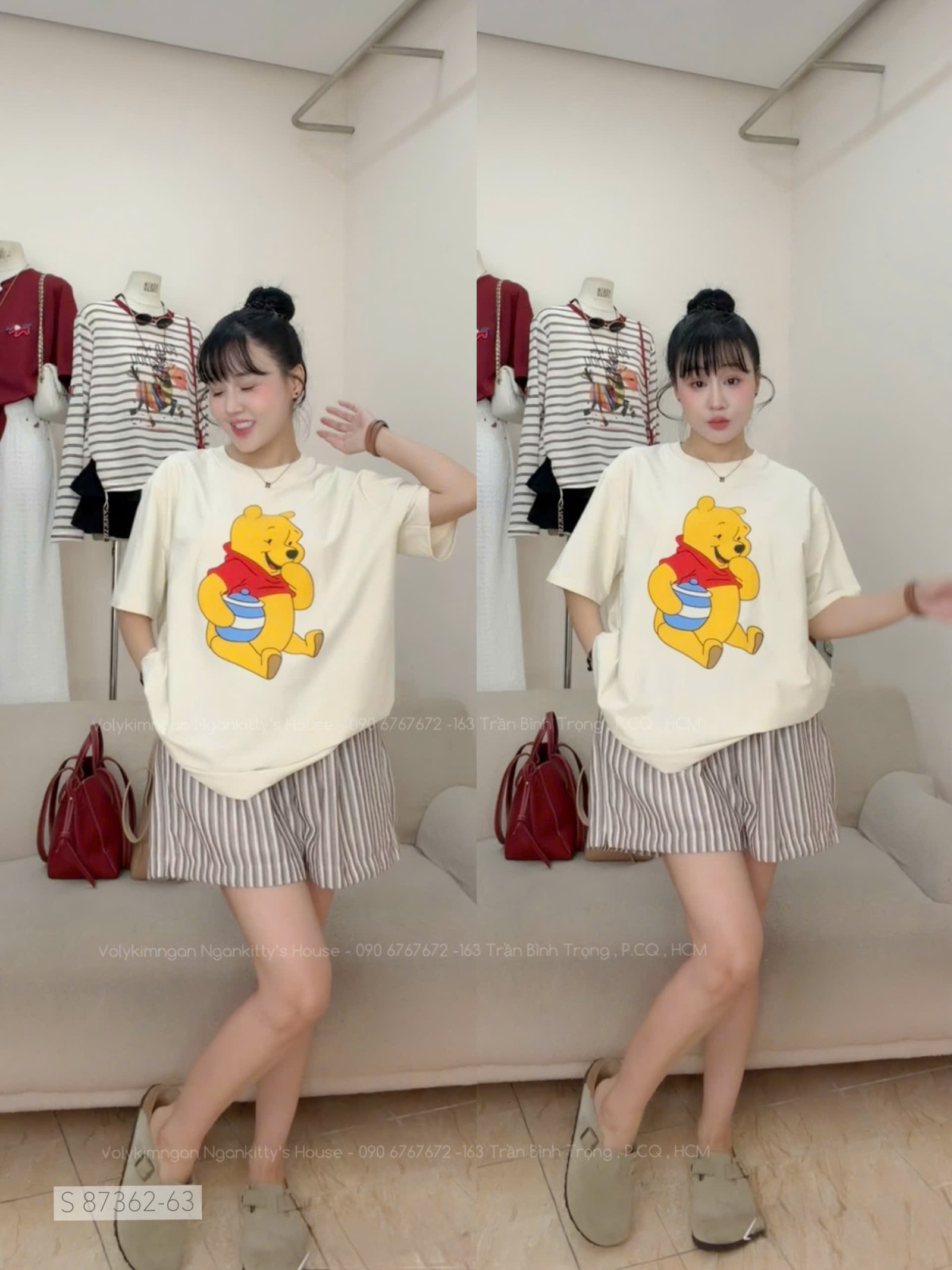 SET GẤU POOH QUẦN SHORT SỌC