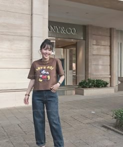 ÁO CROP MICKEY LET'S GO