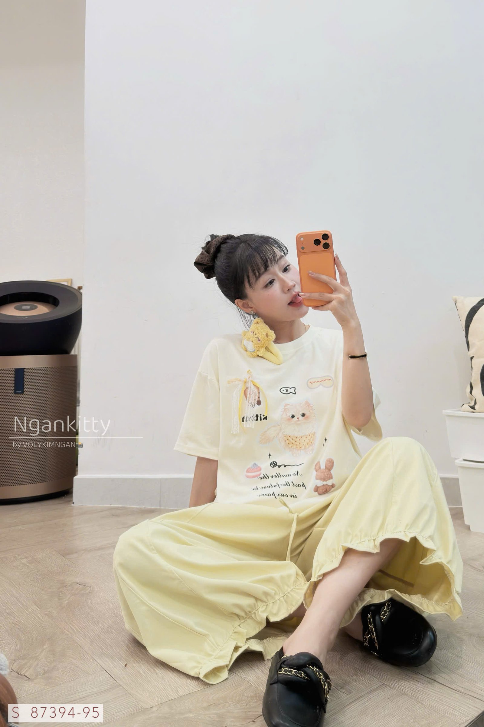 SET MÈO NƠ REN QUẦN POM + KẸP - Ảnh 3