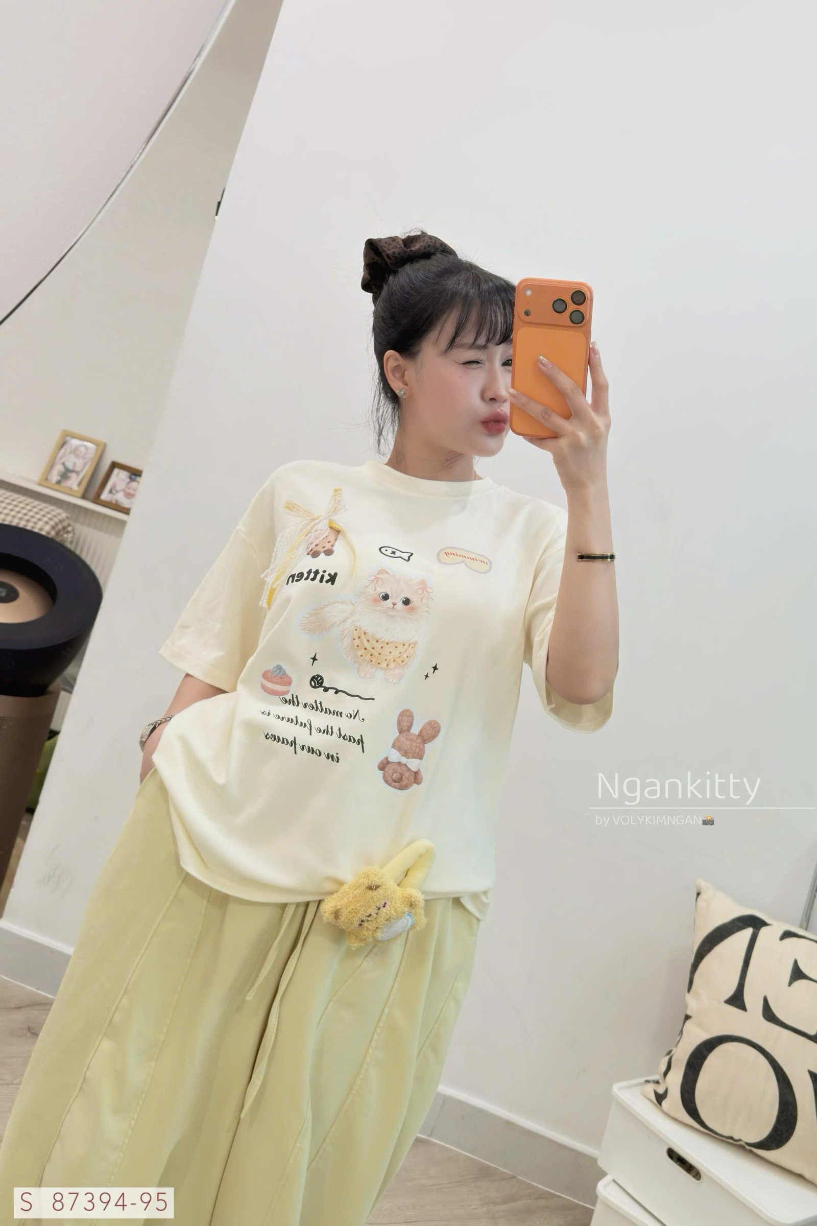 SET MÈO NƠ REN QUẦN POM + KẸP - Ảnh 4