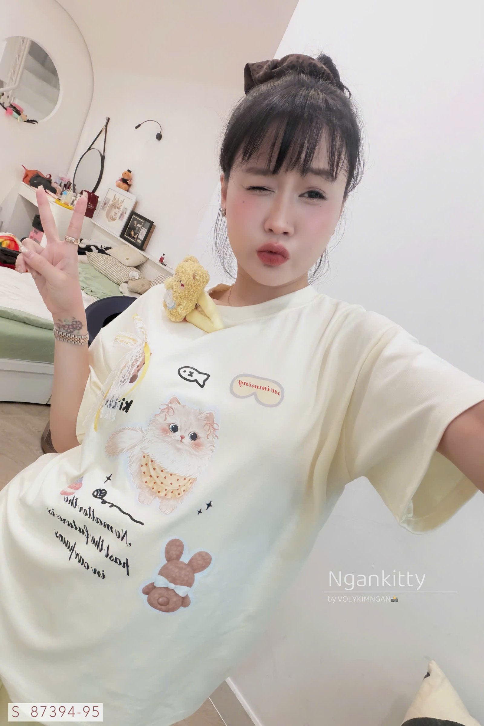 SET MÈO NƠ REN QUẦN POM + KẸP - Ảnh 5