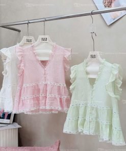 Alternative view of SET BABYDOLL VOAN NƠ VIỀN BÈO