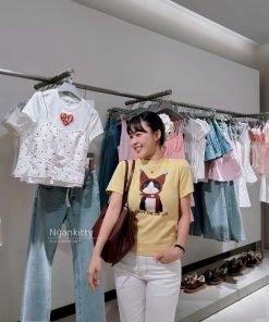 ÁO BABYTEE MÈO ĐEN NÓN