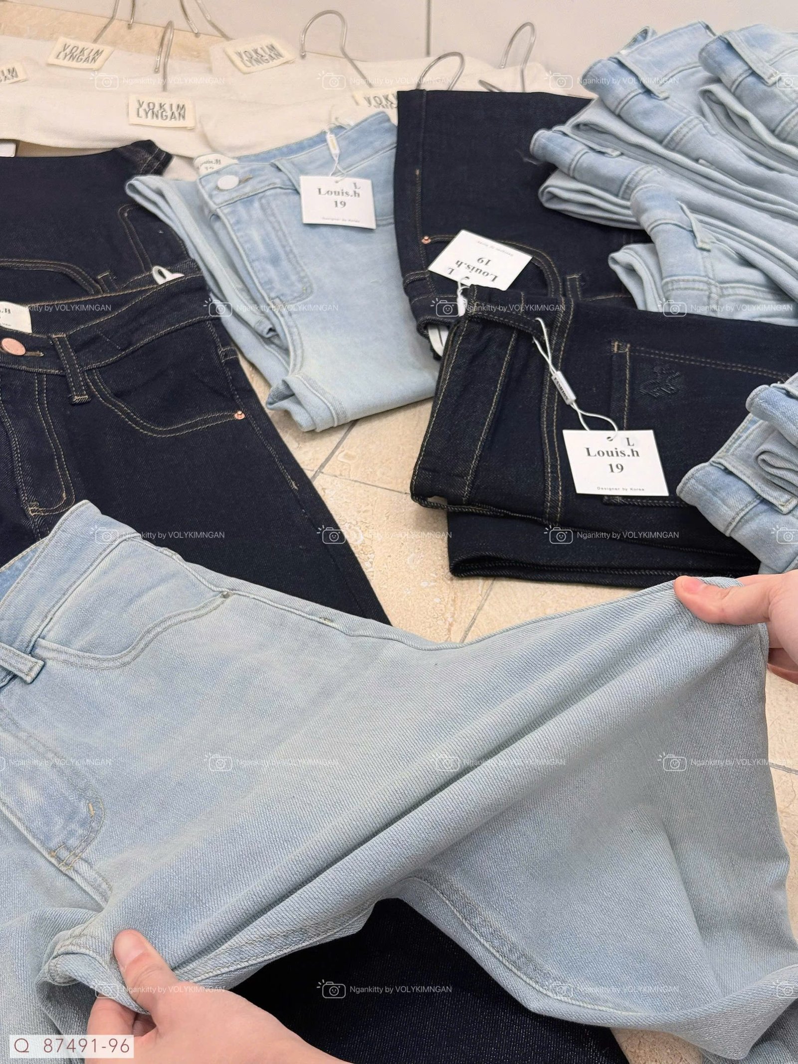 QUẦN JEAN SUÔNG ĐỨNG NGỰA DẬP - Hình ảnh 3