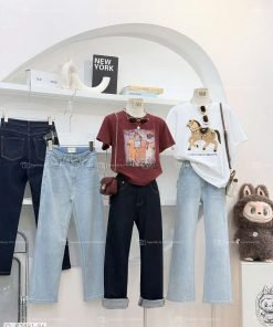 QUẦN JEAN SUÔNG ĐỨNG NGỰA DẬP