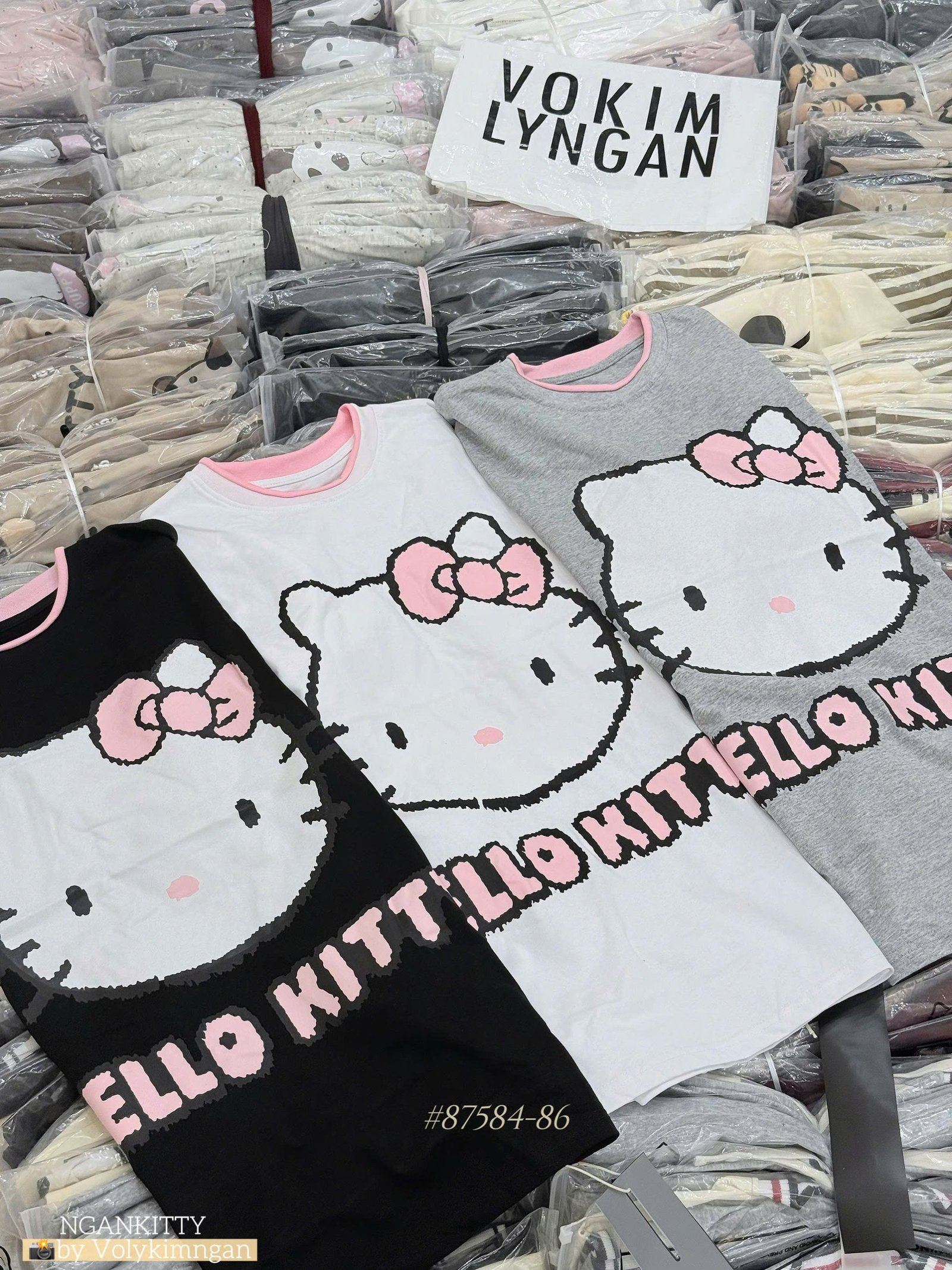 ÁO HELLOKITTY VIỀN HỒNG - Hình ảnh 4