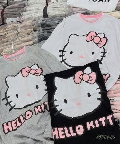 ÁO HELLOKITTY VIỀN HỒNG