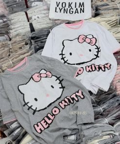 Alternative view of ÁO HELLOKITTY VIỀN HỒNG