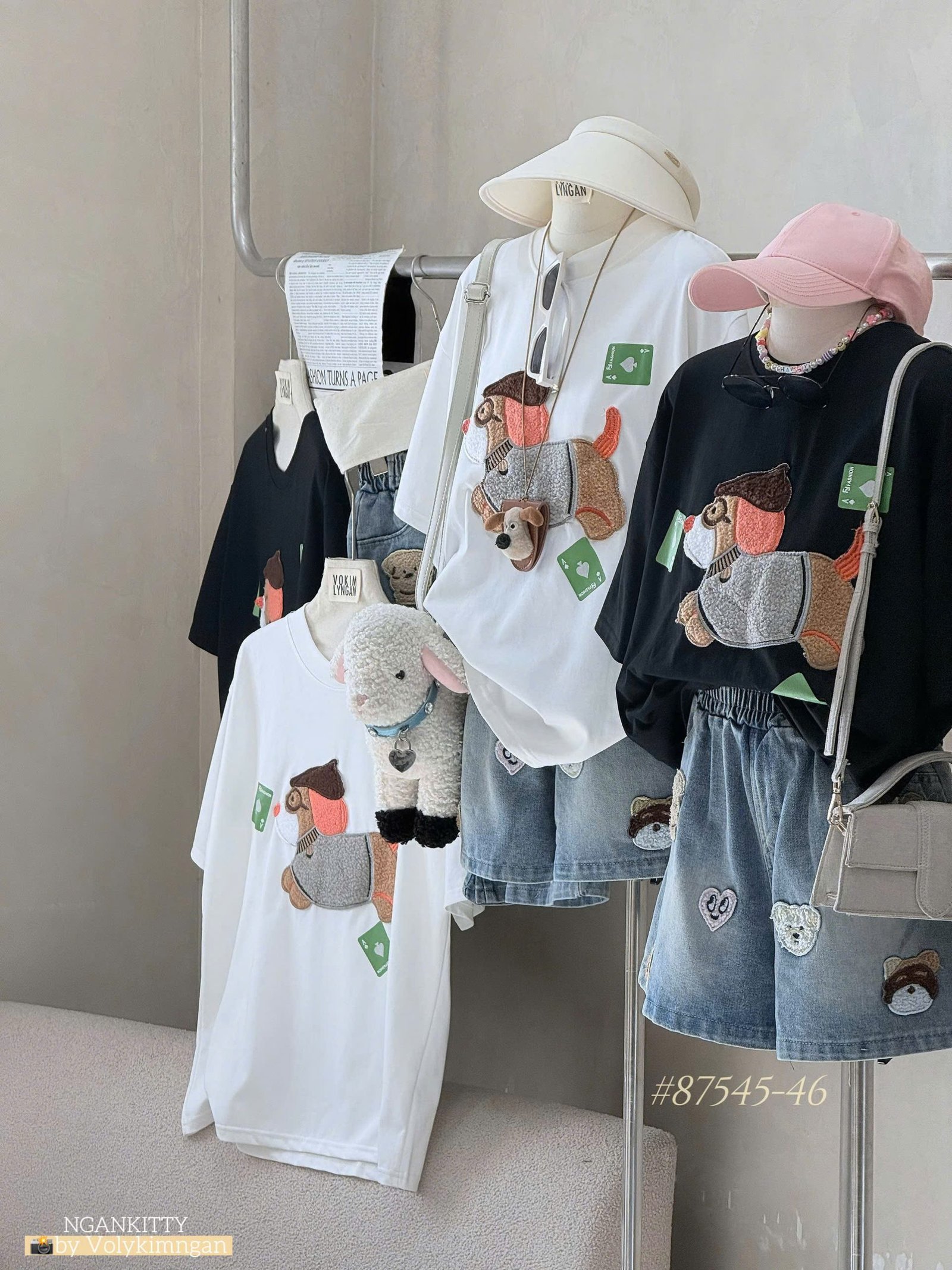 SET SHORT JEAN CHÓ THÊU NỔI