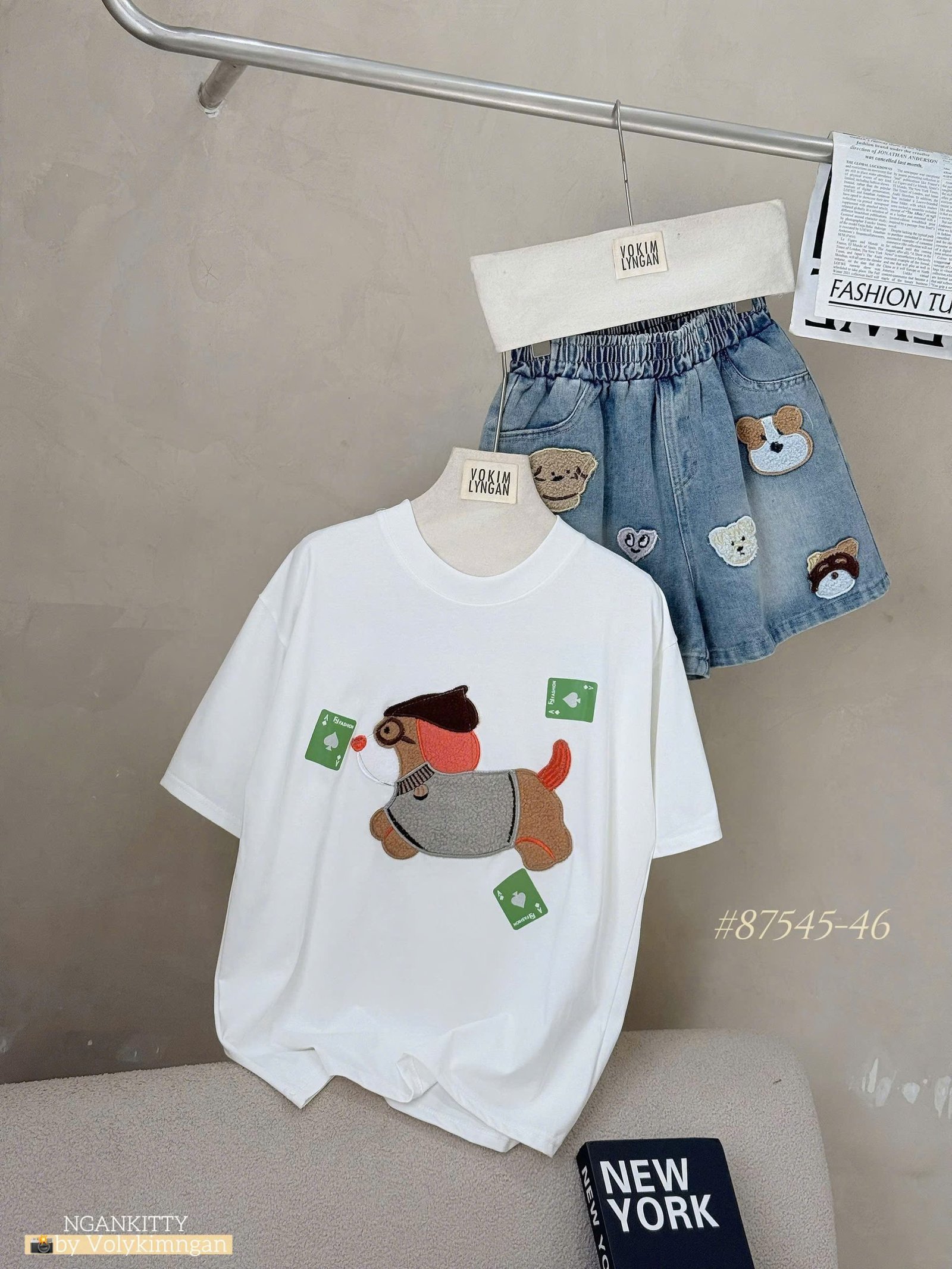 SET SHORT JEAN CHÓ THÊU NỔI - Hình ảnh 10