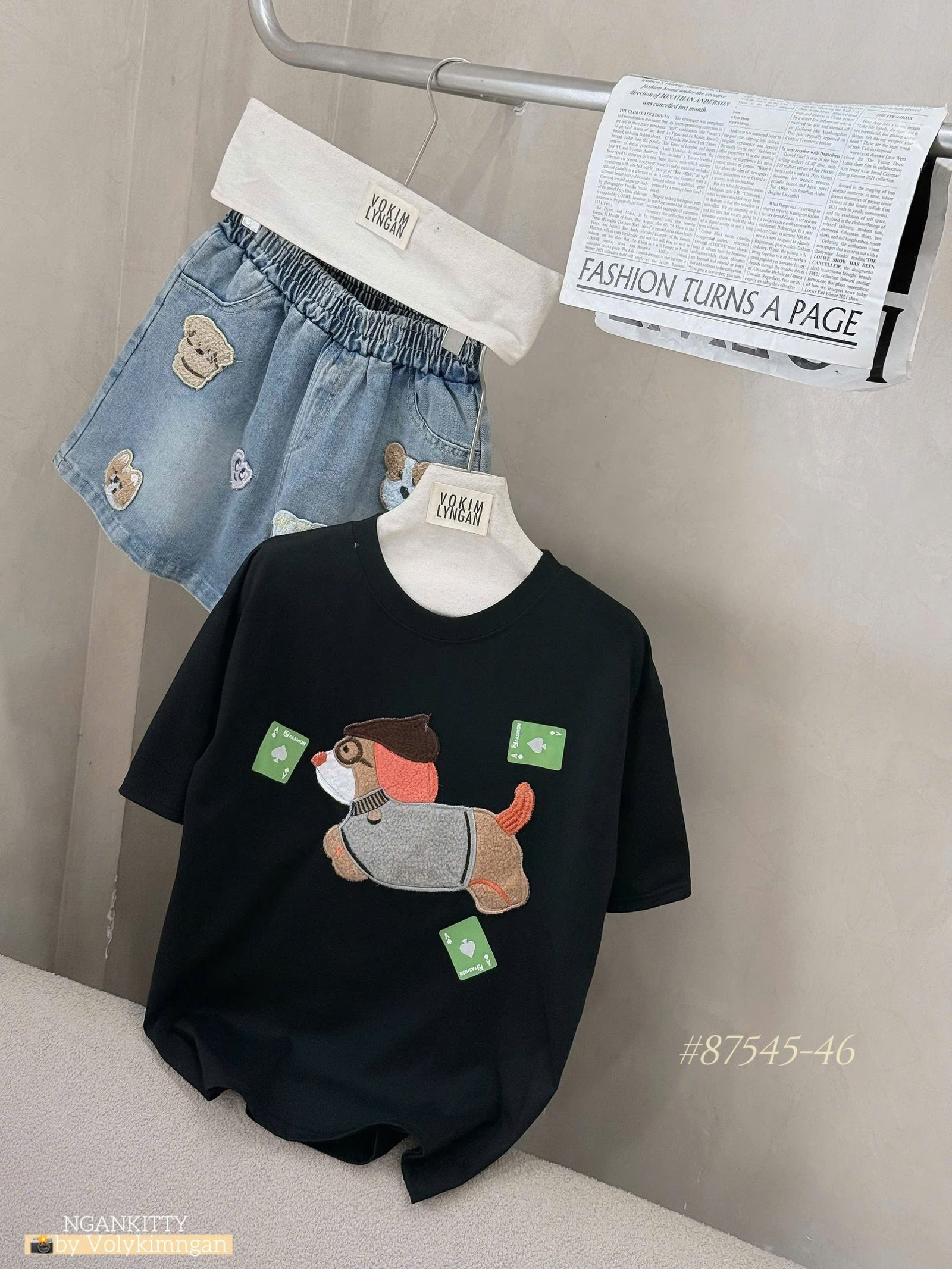 SET SHORT JEAN CHÓ THÊU NỔI - Hình ảnh 9