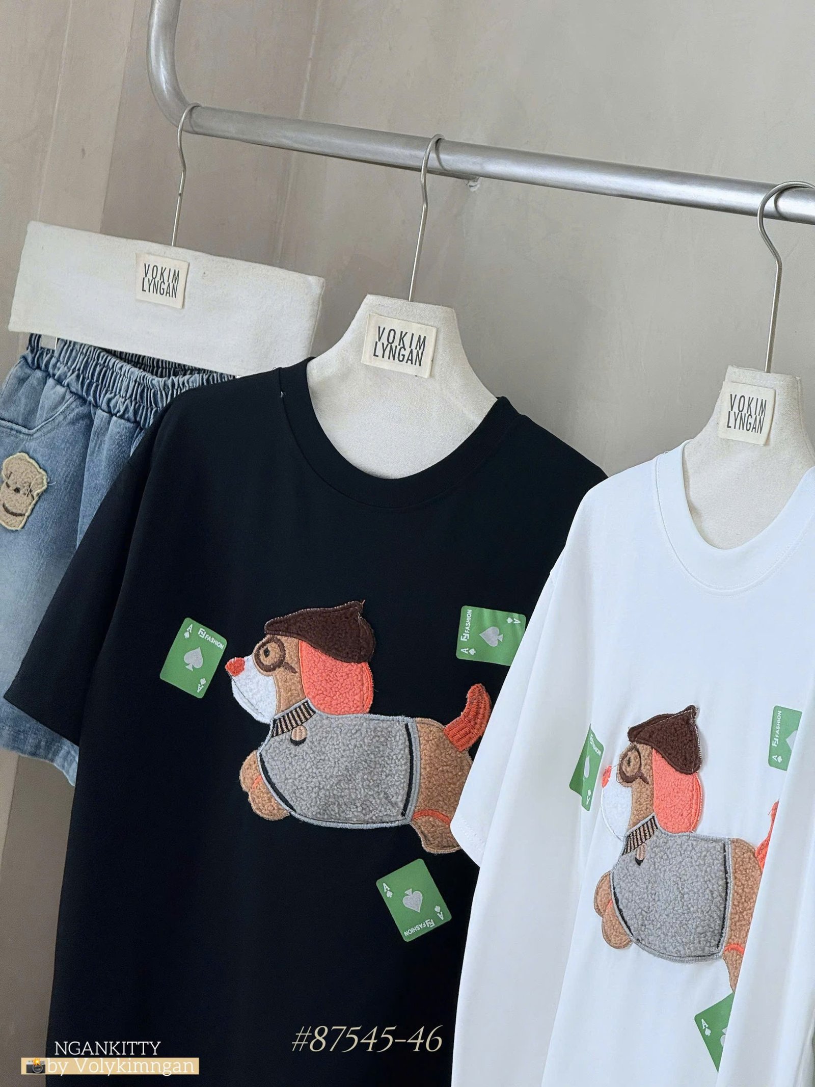 SET SHORT JEAN CHÓ THÊU NỔI - Hình ảnh 8