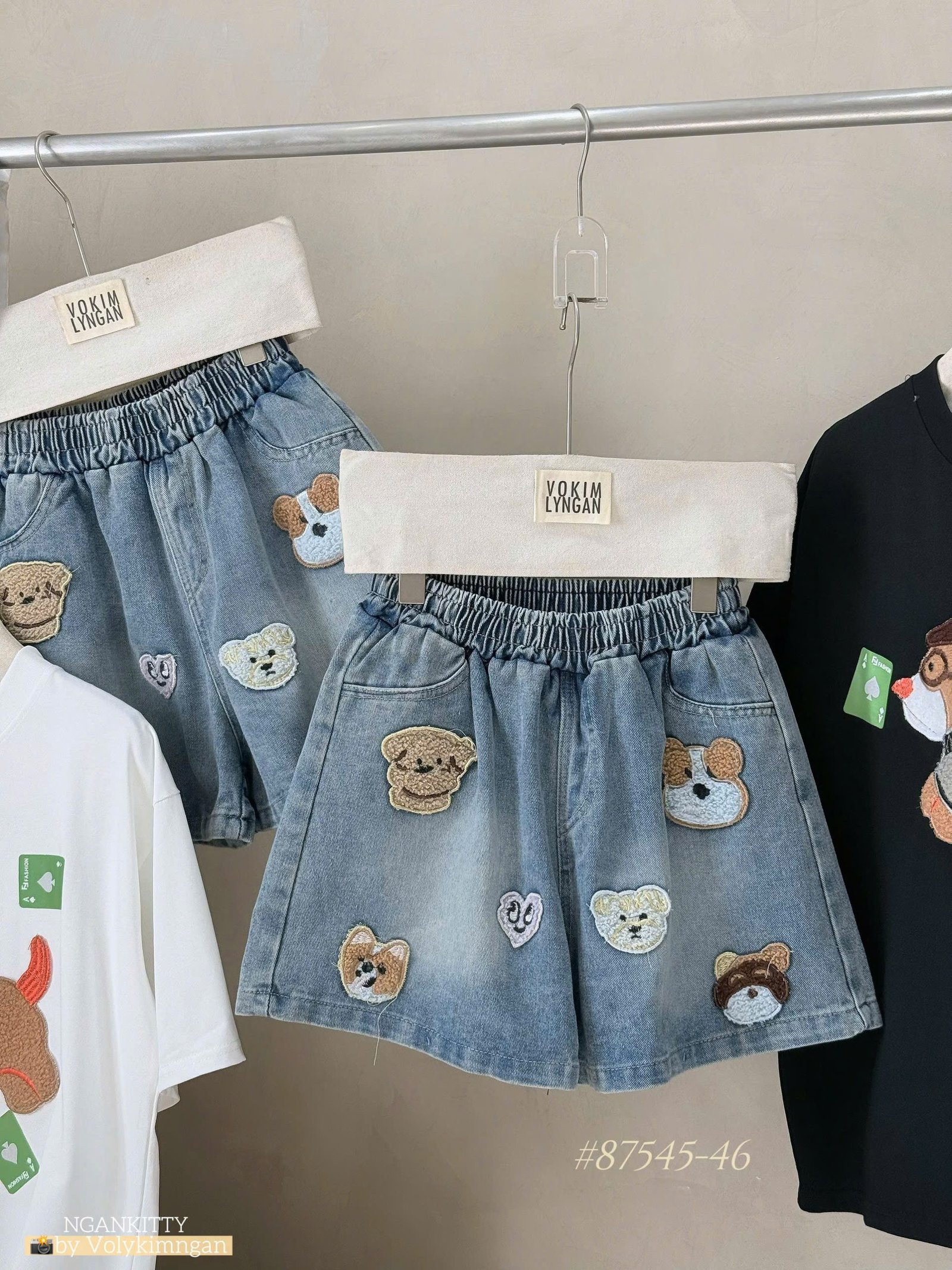 SET SHORT JEAN CHÓ THÊU NỔI - Hình ảnh 7