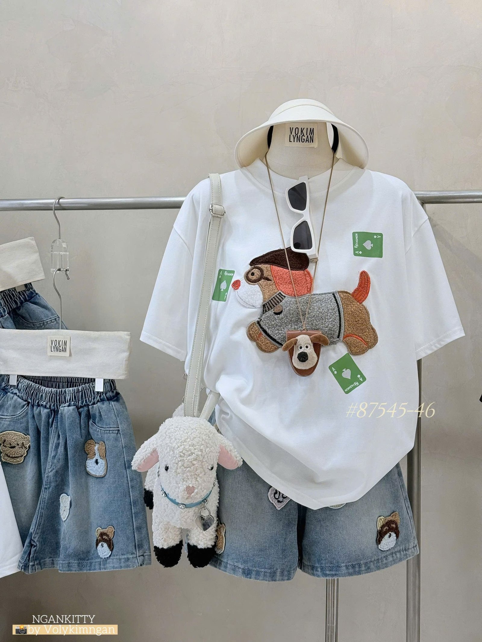 SET SHORT JEAN CHÓ THÊU NỔI - Hình ảnh 5