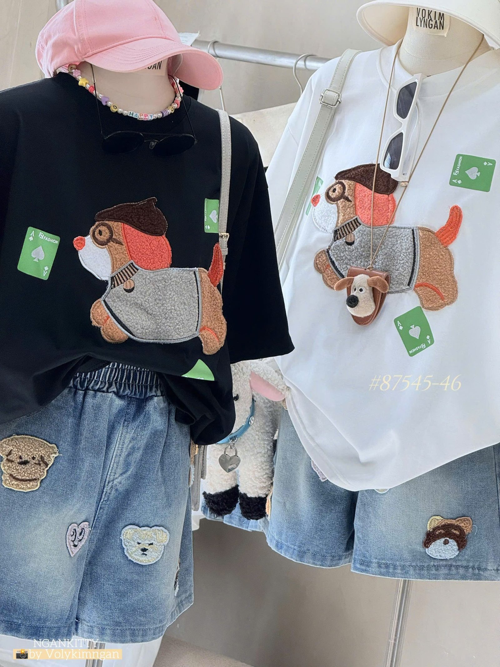 SET SHORT JEAN CHÓ THÊU NỔI - Hình ảnh 2