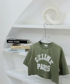 Alternative view of ÁO CROP CELINE XANH RÊU